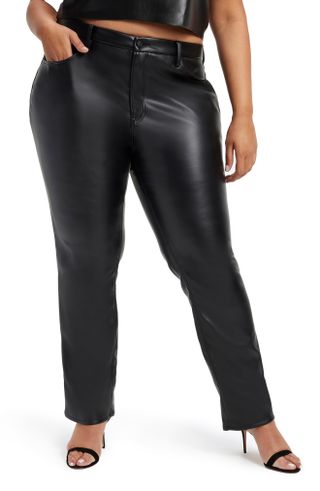 Good American + Better Than Leather Faux Leather Good Icon Pants