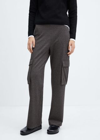Mango + Knitted Pants With Cargo Pockets