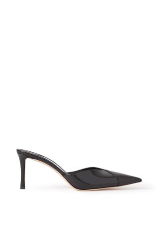 Jimmy Choo + Claria 75 Smooth and Patent-Leather Mules