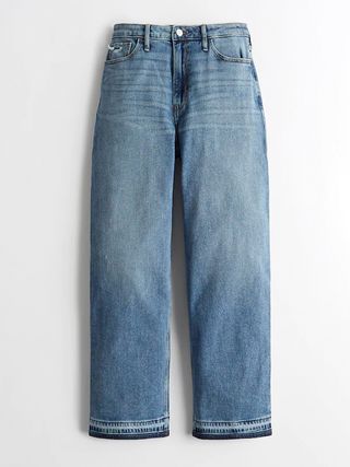 Hollister + Ultra High Rise Medium Wash Dad Jeans