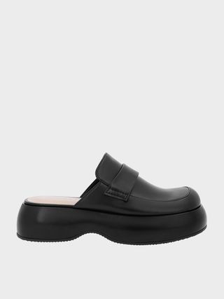 Charles 
Keith + Black Rory Platform Penny Loafer Mules | Charles 
Keith