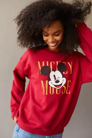 Urban Outfitters + Mickey Mouse Graphic Pullover Sweatshirt