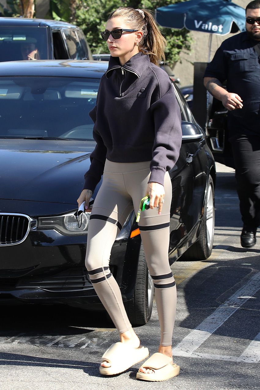 Hailey Bieber Wore the New It Shoes to Wear With Leggings | Who What Wear