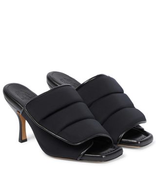 Gia Borghini + Gia 4 Leather-Trimmed Sandals