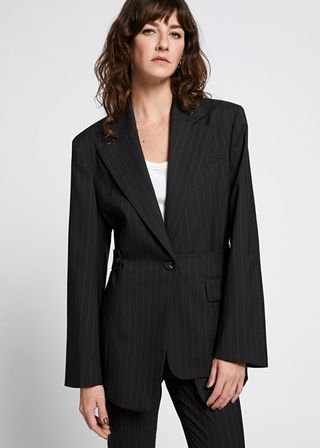 & Other Stories + Oversized Reconstructed Pinstripe Blazer