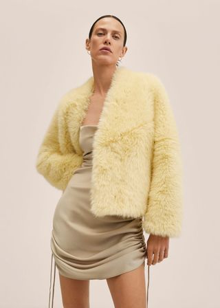 Mango + Oversize Faux-Fur Coat