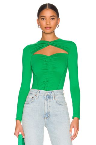 Superdown + Gabby Cut Out Top in Green