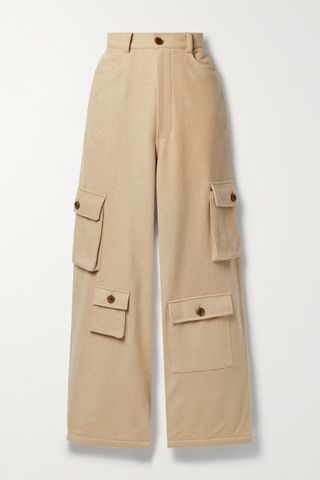 The Frankie Shop + Hailey Wool-Blend Felt Tapered Cargo Pants