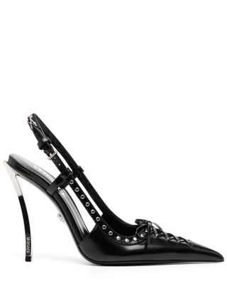 Versace + Pinpoint 120mm Lace-Up Pumps