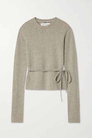 Extreme Cashmere + N°202 Minus Belted Cashmere-Blend Sweater