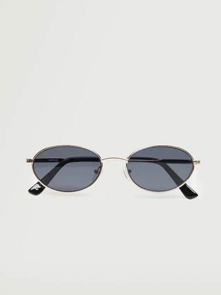 Mango + Metallic Frame Sunglasses
