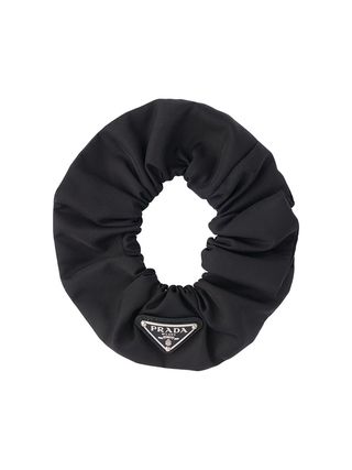 Prada + Re-Nylon Triangle-Logo Scrunchie