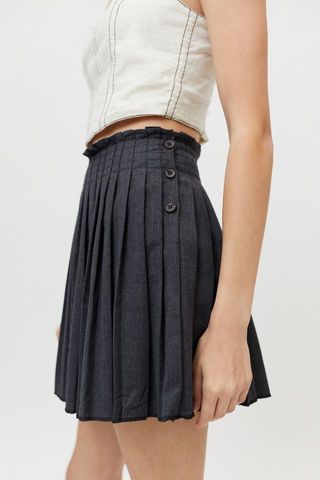 Urban Renewal + Recycled Solid Pleated Mini Skirt