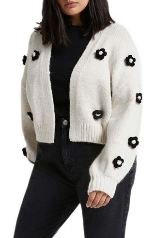 River Island + 3D Flower Cardigan