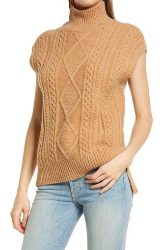 Vero Moda + Amina Cable Cap Sleeve Sweater