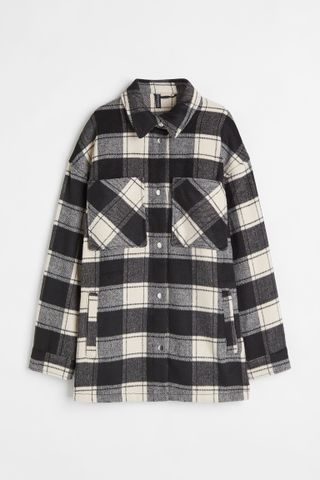 H&M + Brushed Twill Shirt Jacket