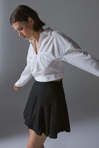 Maeve + Pleated Mini Skirt