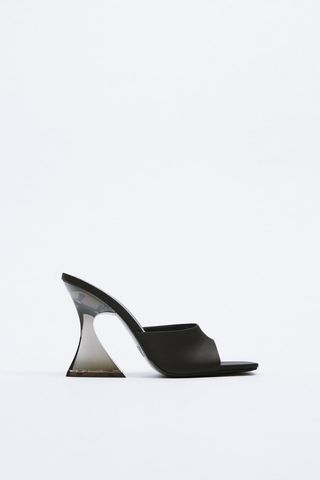Zara + High Heeled Methacrylate Sandals