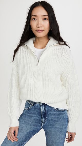 Moon River + Ribbed Knit Sweater