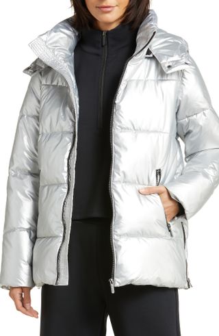 Zella + Snow Puffer Jacket With Removable Hood