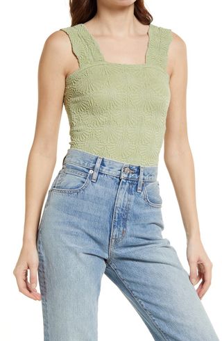 Free People + Love Letter Floral Knit Camisole