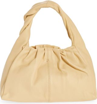 Topshop + Premium Twist Handle Leather Shoulder Bag