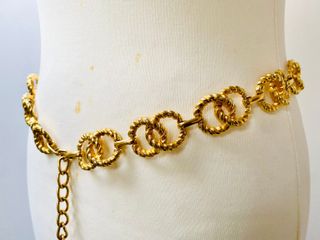 Etsy + Gold Metal Chain Link Hoop Belt
