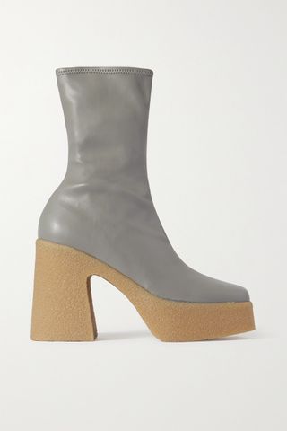 Stella McCartney + Skyla Vegetarian Leather Platform Ankle Boots