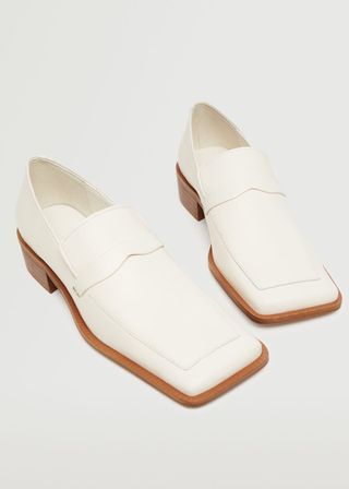 Mango + Leather Pointed Loafers
