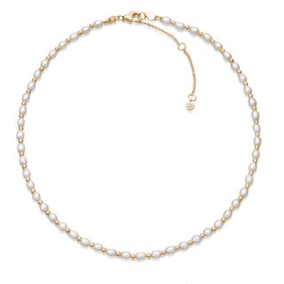 Astley Clarke + White Pearl Choker in Yellow Gold Vermeil