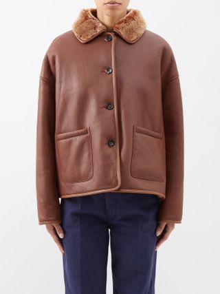 Cawley Studio + Reversible Shearling Leather Jacket