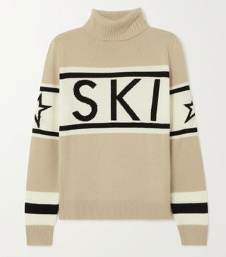 Perfect Moment + Schild Intarsia Merino Wool Turtleneck Sweater