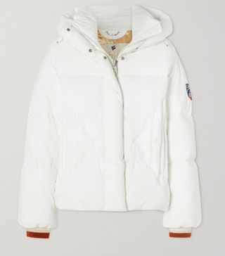 Chloe + Fusalp + Hooded Wool-Trimmed Embroidered Quilted Down Ski Jacket