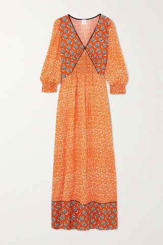 Loretta Caponi + + Net Sustain Yara Printed Woven Maxi Dress