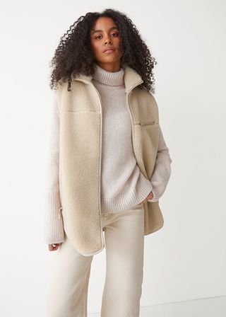 & Other Stories + Relaxed Pile Zip Vest
