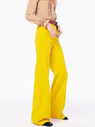 Victoria Beckham + Alina Patch Pocket Trouser in Sunflower Yellow
