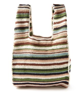 Alanui + Beach Break Striped Cotton-Crochet Tote Bag