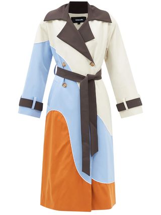 Ahluwalia + Wave Panelled Double-Breasted Trench Coat