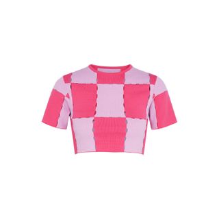 Jacquemus + La Maille Gelato Cropped Knitted Top