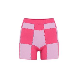 Jacquemus + Le Short Gelato Checked Knitted Shorts