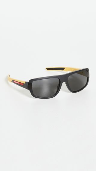Prada + Sporty Narrow Shield Sunglasses