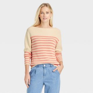 Who What Wear x Target + Boat Neck Pullover Sweater
