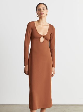 Who What Wear Collection + Fox Keyhole Midi Dress