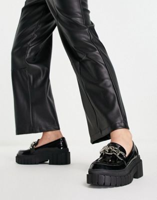 ASOS Design + Magnum Super Chunky Chain Loafers in Black