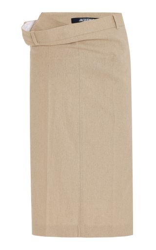 Jacquemus + La Vela Linen Midi Skirt