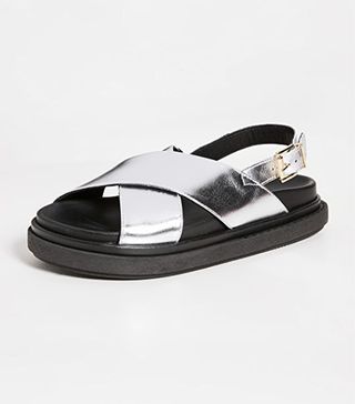 Alohas + Marshmallow Shimmer Sandals
