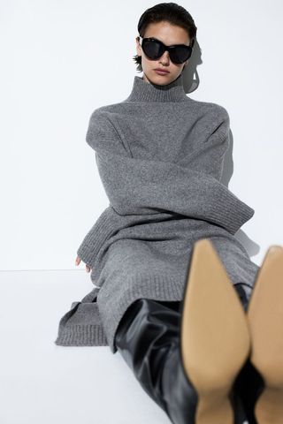 H&M + Knitted Turtleneck Dress