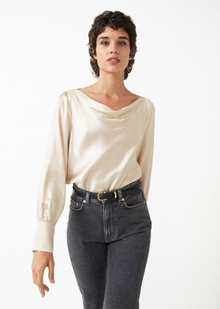 & Other Stories + Draped Long Sleeved Blouse