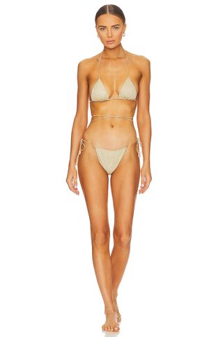 Oséree + Lumiere Crystal Lace Microkini Bikini Set