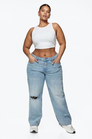H&M + Curvy Fit 90s Baggy Low Jeans